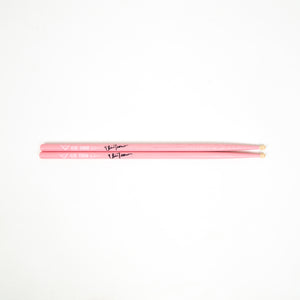 ET signature autographed pink vater drumsticks Elise Trouw